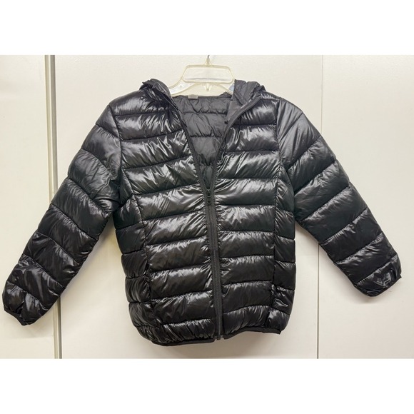 The Unbranded Brand Other - Kids Child Puffer Jacket Size 11-12 Large YL (150) Black Youth Full Zip Hooded